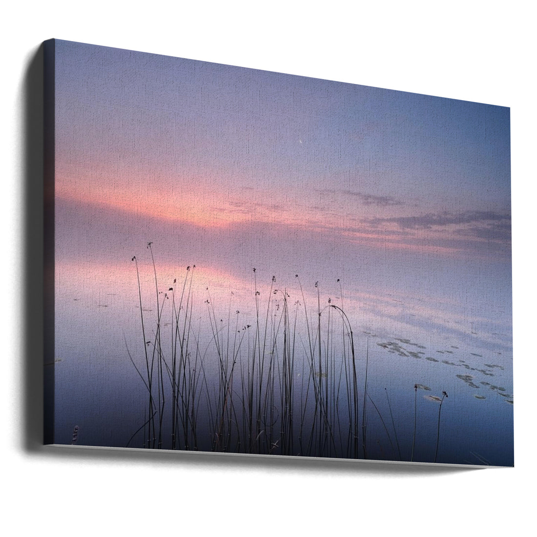 Serene Lake Sunset by Keller | Misty Lake Landscape, Large Canvas Wall Art Print | Artsy Earth