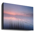 Serene Lake Sunset by Keller | Misty Lake Landscape, Large Canvas Wall Art Print | Artsy Earth