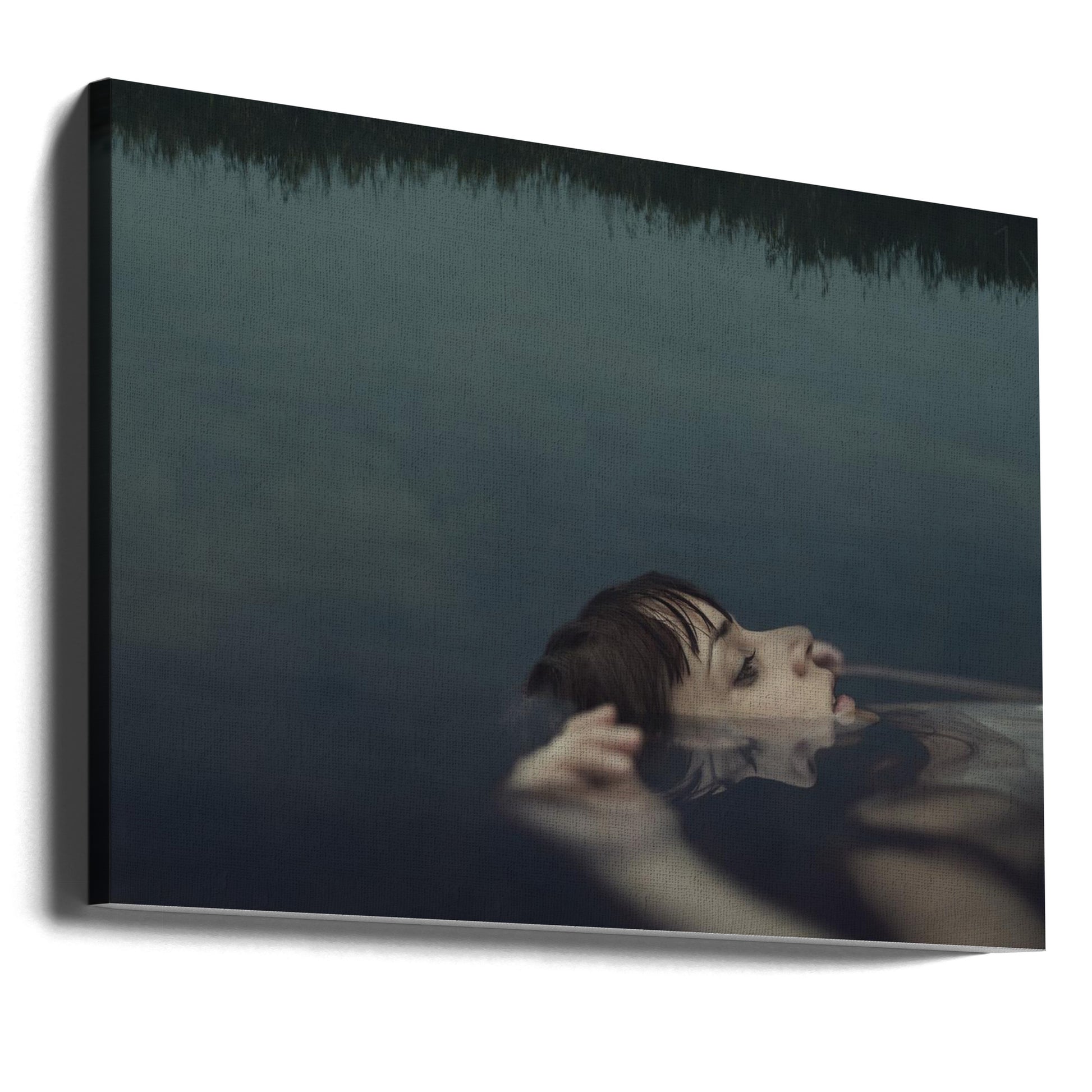 Ophelia by Claudia Méndez Cordero | Floating Portrait Woman, Large Canvas Wall Art Print | Artsy Earth