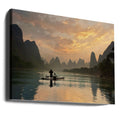 Golden Li River by Yan Zhang | Chinese River Landscape, Large Canvas Wall Art Print | Artsy Earth