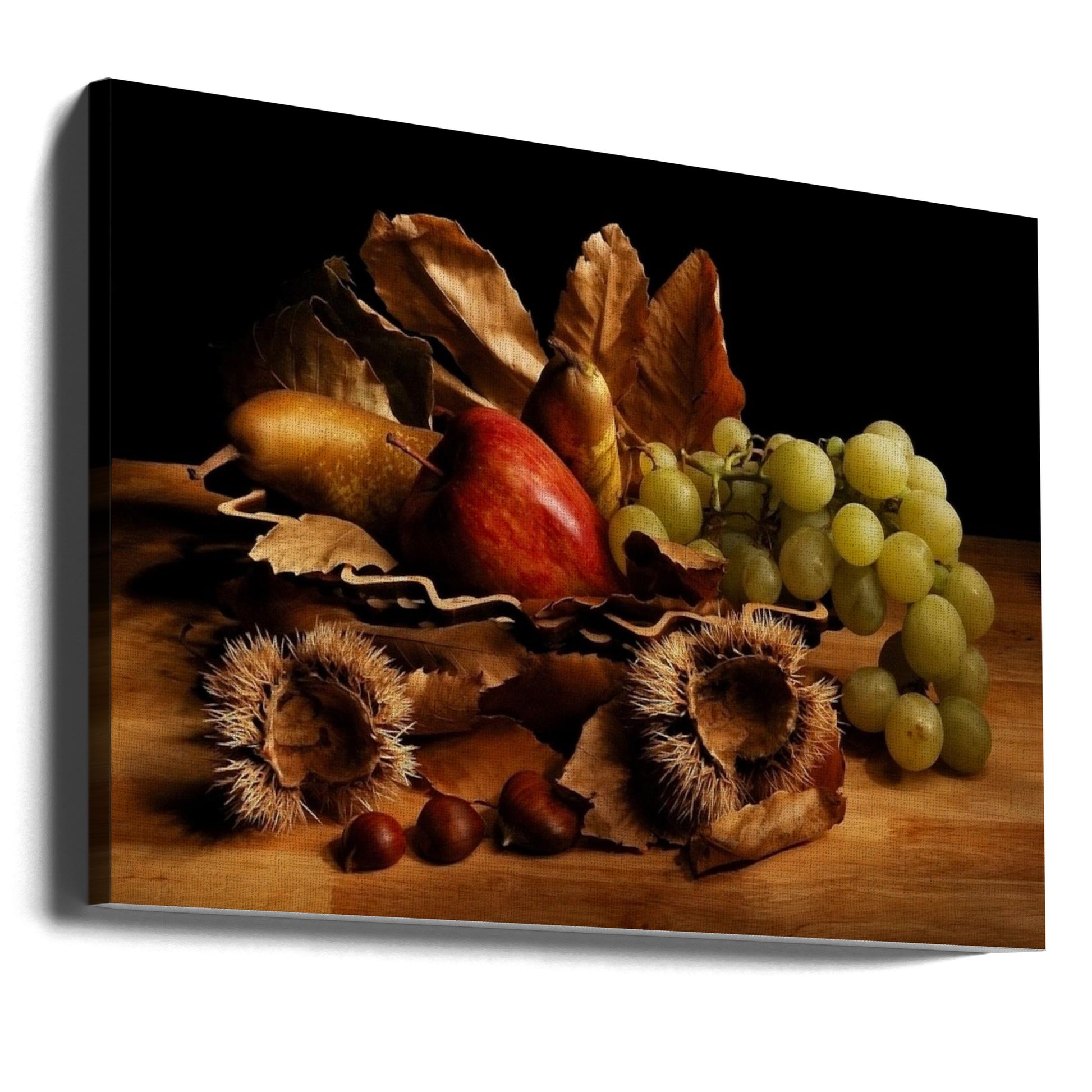 Still Life Fruits by Stefano Paolini | Autumn Fruit Basket, Large Canvas Wall Art Print | Artsy Earth