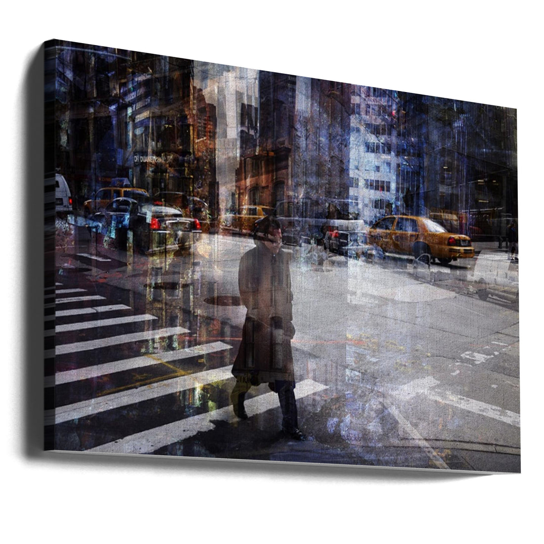 Woody Allen Crossing by V B | Urban Street Reflection, Large Canvas Wall Art Print | Artsy Earth