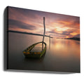 Illusions by Hugo Borges | Peaceful Coastal Reflection, Large Canvas Wall Art Print | Artsy Earth