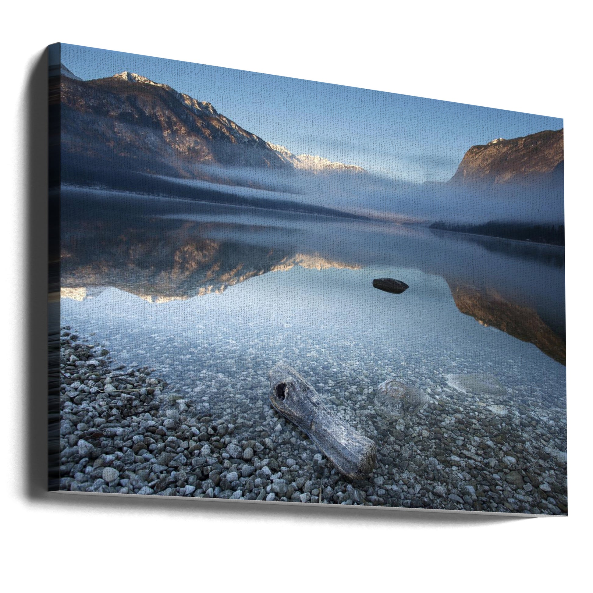 Bohinj's Tranquility by Bor | Serene Lake Landscape, Large Canvas Wall Art Print | Artsy Earth