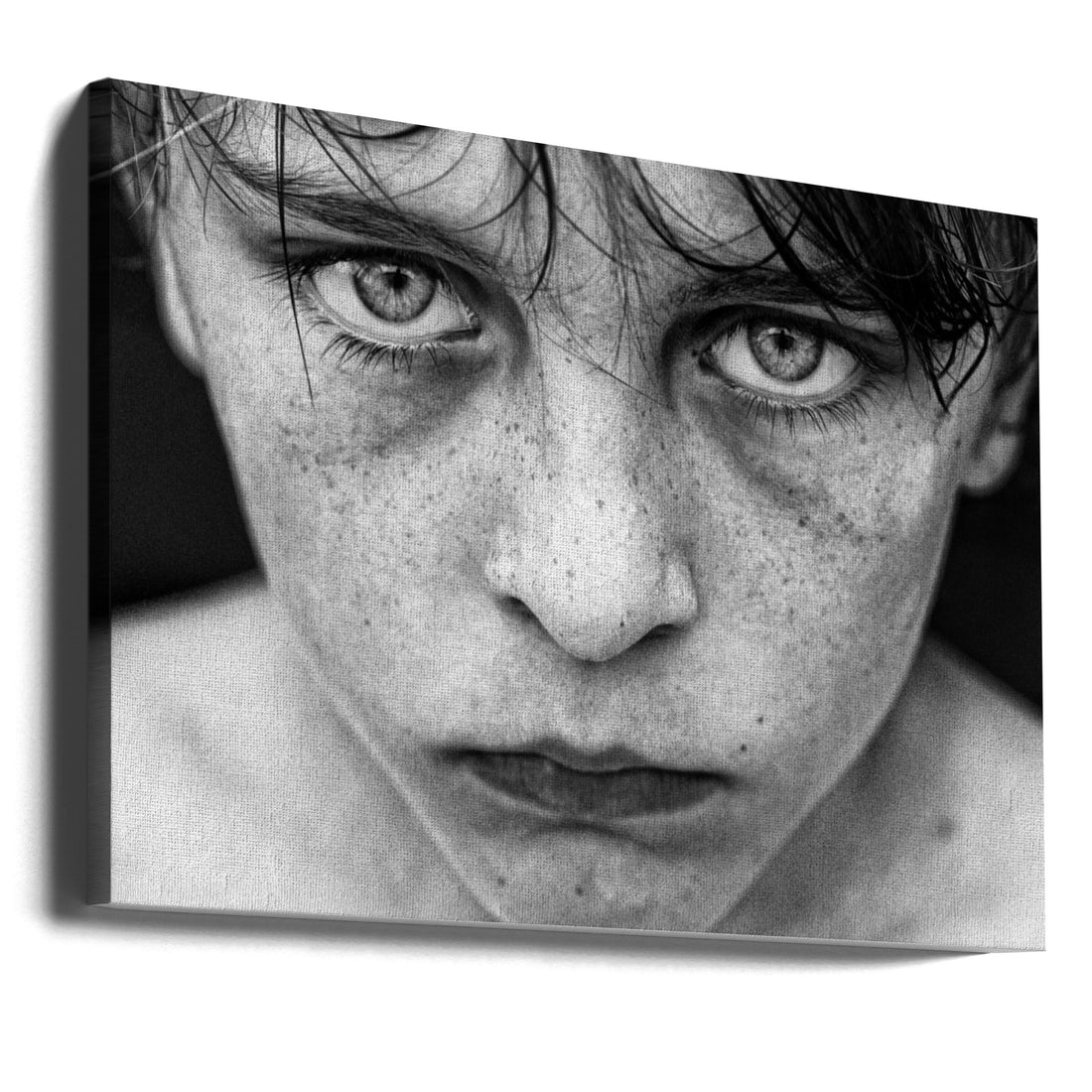 French Boy Portrait by Eric Drigny | Black And White Child Portrait, Large Canvas Wall Art Print | Artsy Earth