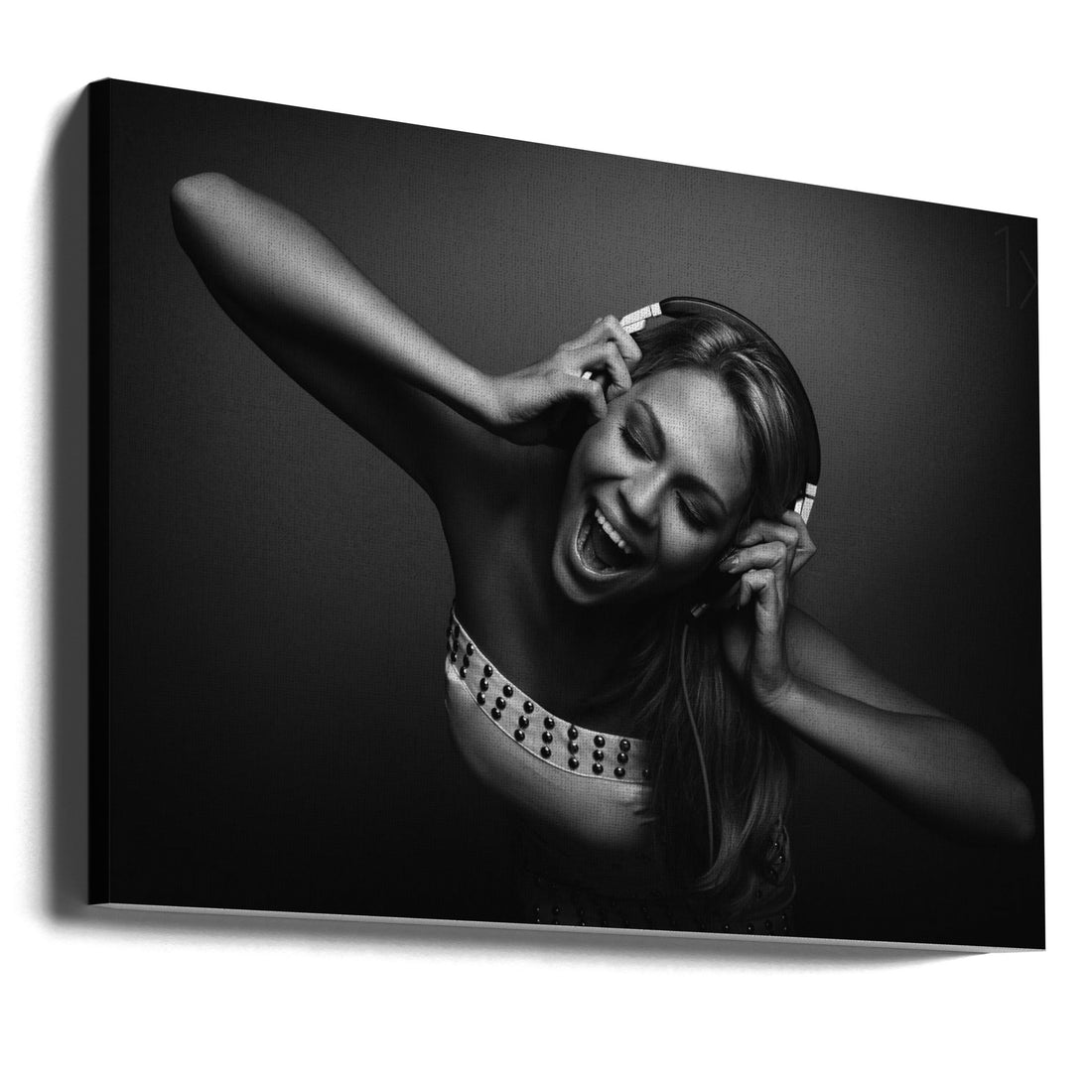 The Sound of Happiness by Thomas Schröder | Happy Music Portrait, Large Canvas Wall Art Print | Artsy Earth