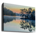 Before people wake by Benny Pettersson | Misty Forest Lake, Large Canvas Wall Art Print | Artsy Earth