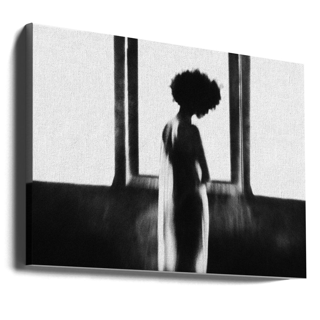 Lonely Woman Portrait by Jay Satriani | Melancholic Window Portrait, Large Canvas Wall Art Print | Artsy Earth