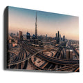 Dubai Skyline Panorama by Jean Claude Castor | Urban Aerial View, Large Canvas Wall Art Print | Artsy Earth