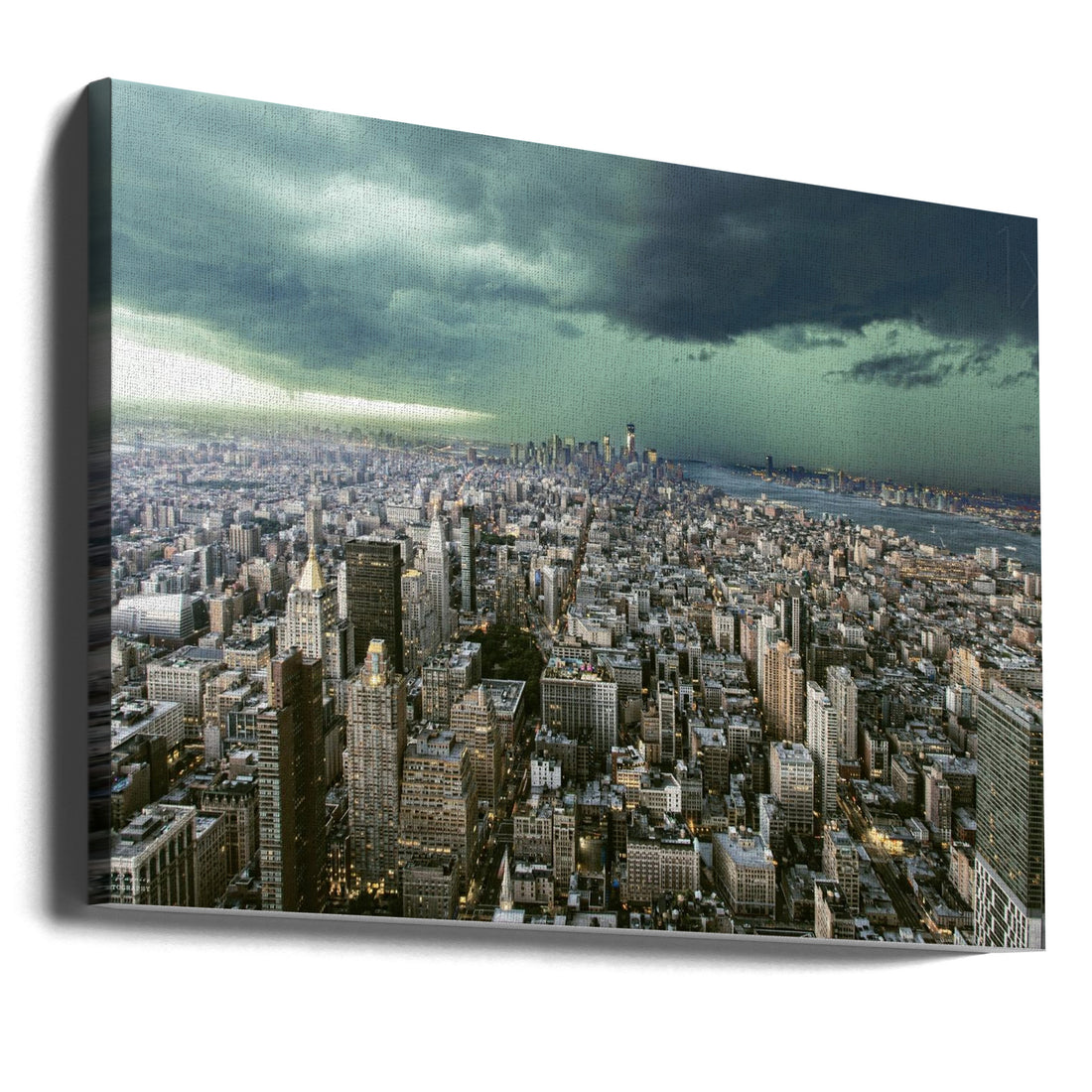 New-York under storm by Pagniez | Urban Storm Skyline, Large Canvas Wall Art Print | Artsy Earth