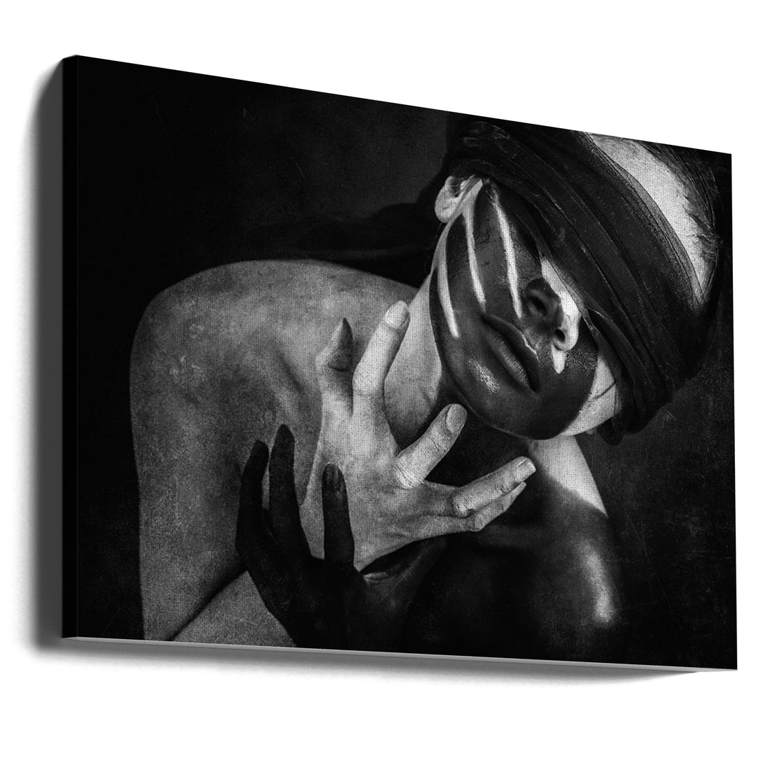 lost my eyes by Anthony Skip | Blindfolded Portrait Face, Large Canvas Wall Art Print | Artsy Earth