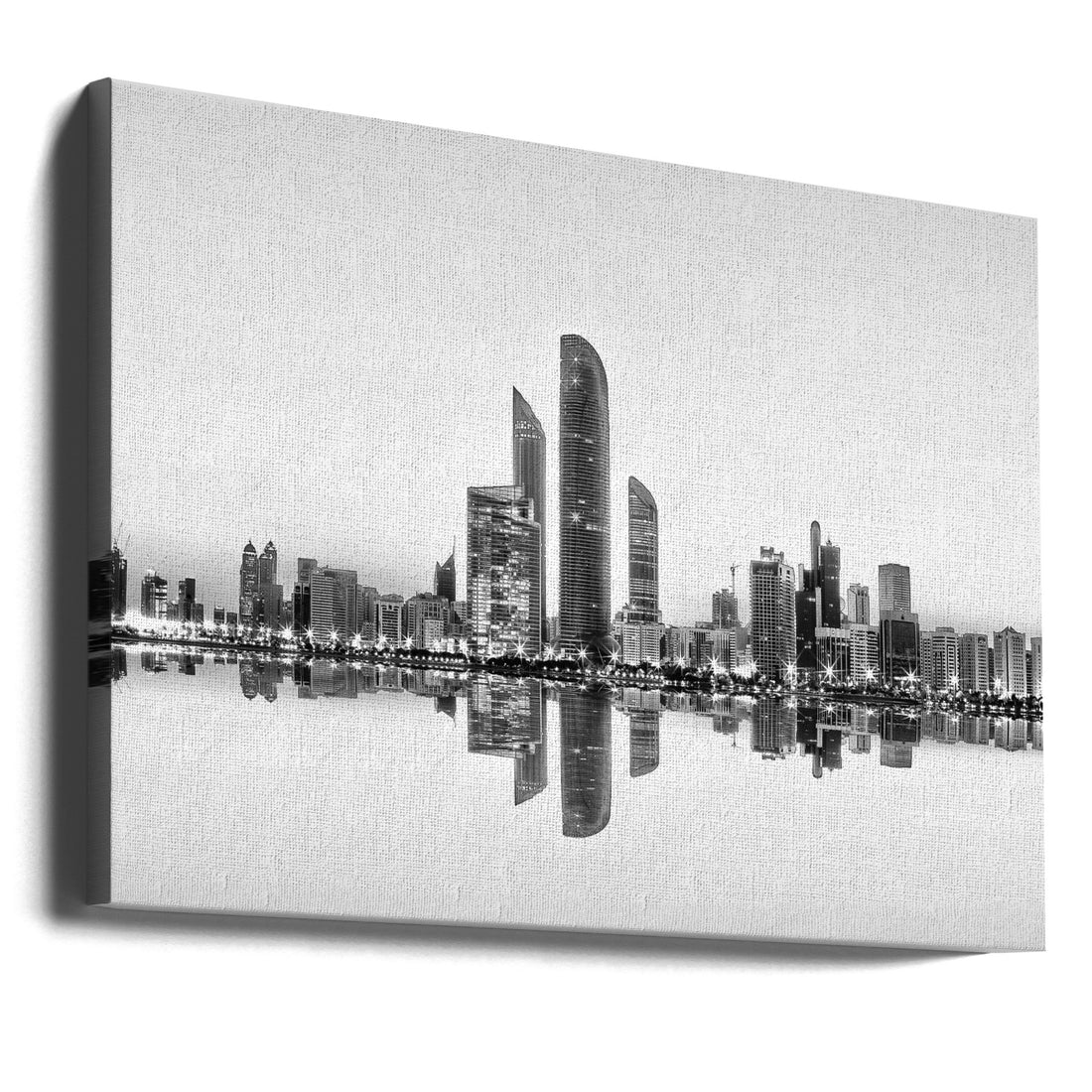 Abu Dhabi Urban Reflection by Akhter Hasan | Modern Cityscape Reflection, Large Canvas Wall Art Print | Artsy Earth