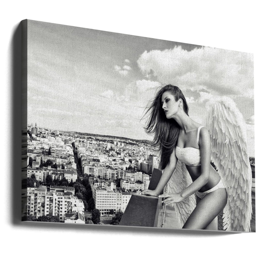 Guardian Angel by Stefan Amer | Urban Angel Portrait, Large Canvas Wall Art Print | Artsy Earth