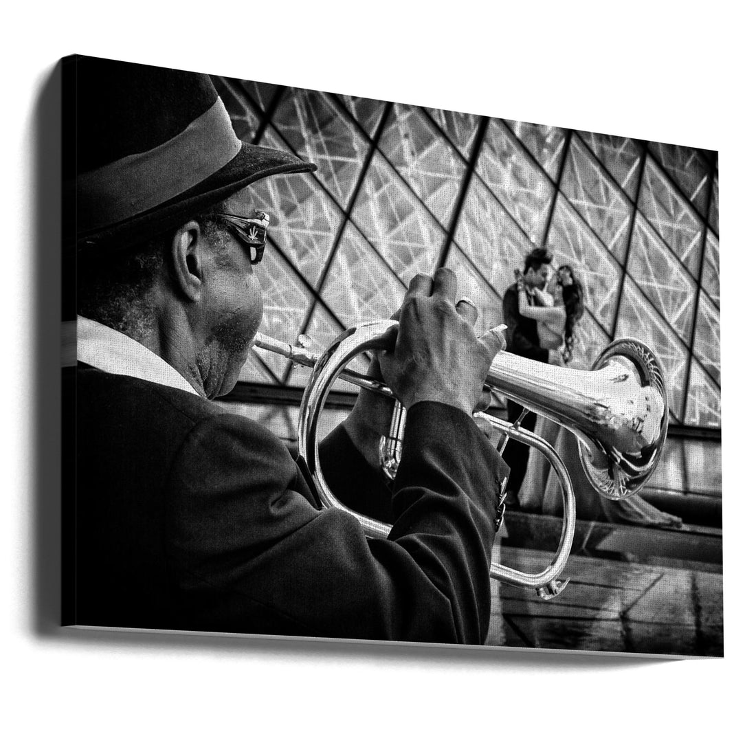 Trumpet a-go-go by Tom Baetsen - Xlix.nl | French Street Performance, Large Canvas Wall Art Print | Artsy Earth