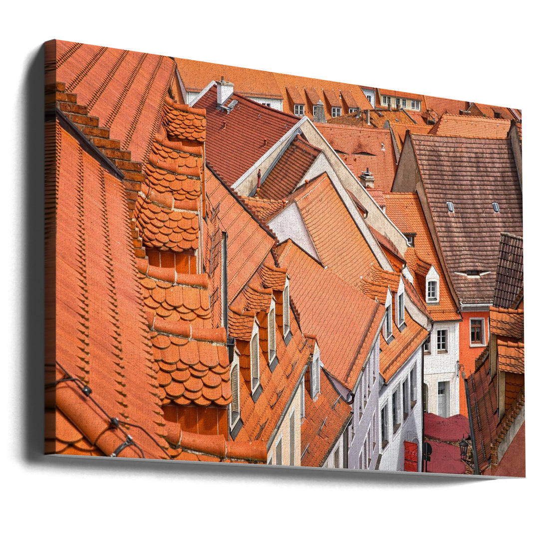 Red Rooftops City by Andreas Feldtkeller | Urban Architecture Roofs, Large Canvas Wall Art Print | Artsy Earth