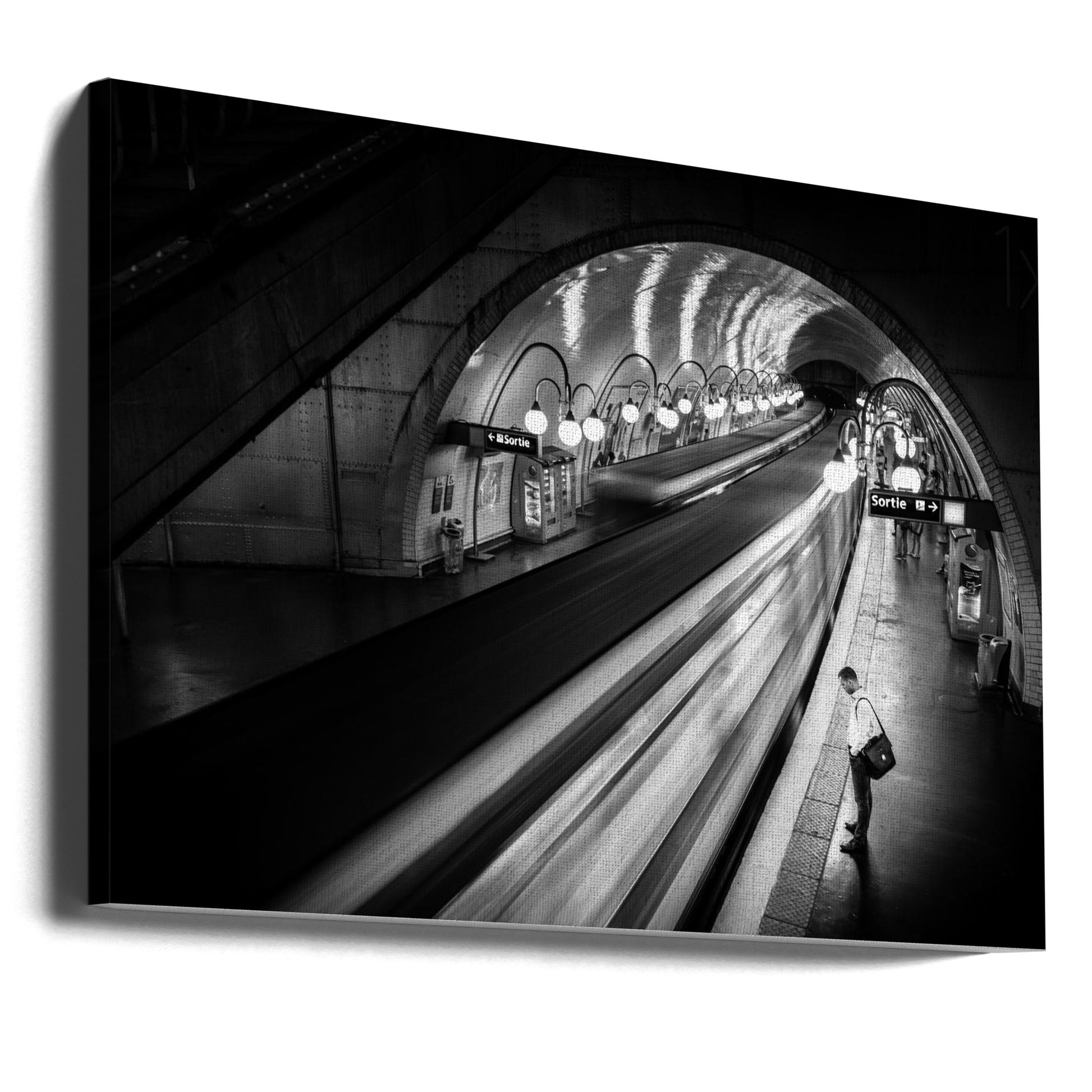 Paris Metro by Michael Lim | Underground Train Station, Large Canvas Wall Art Print | Artsy Earth