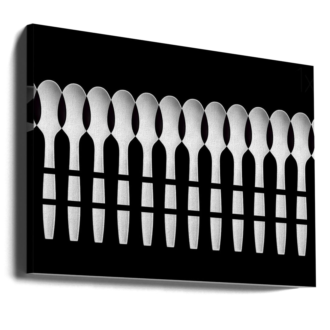 Spoons Abstract Fence by Jacqueline Hammer | Abstract Pattern Illusion, Large Canvas Wall Art Print | Artsy Earth