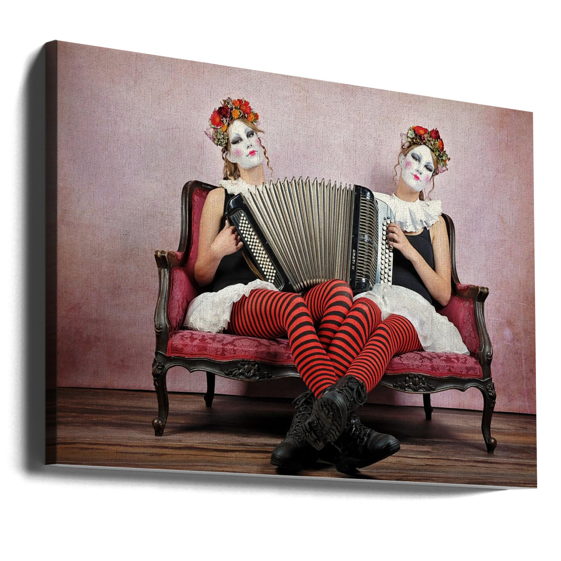 Twins by Monika Vanhercke | Portrait Music Twins, Large Canvas Wall Art Print | Artsy Earth