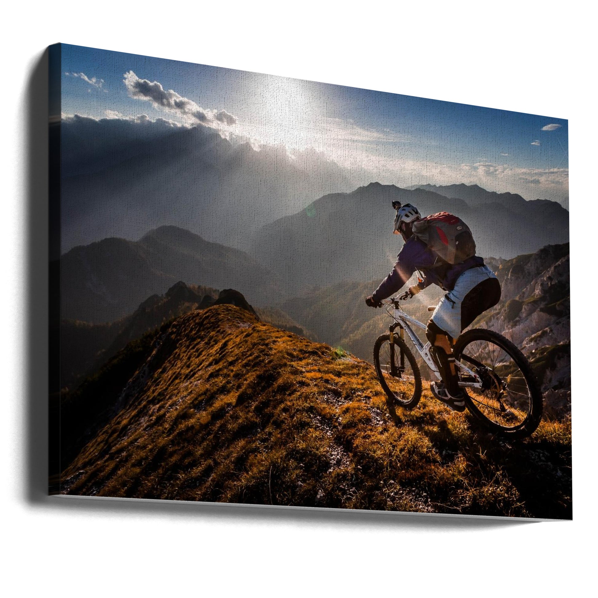 The Call of the Mountain by Sandi Bertoncelj | Mountain Bike Adventure, Large Canvas Wall Art Print | Artsy Earth