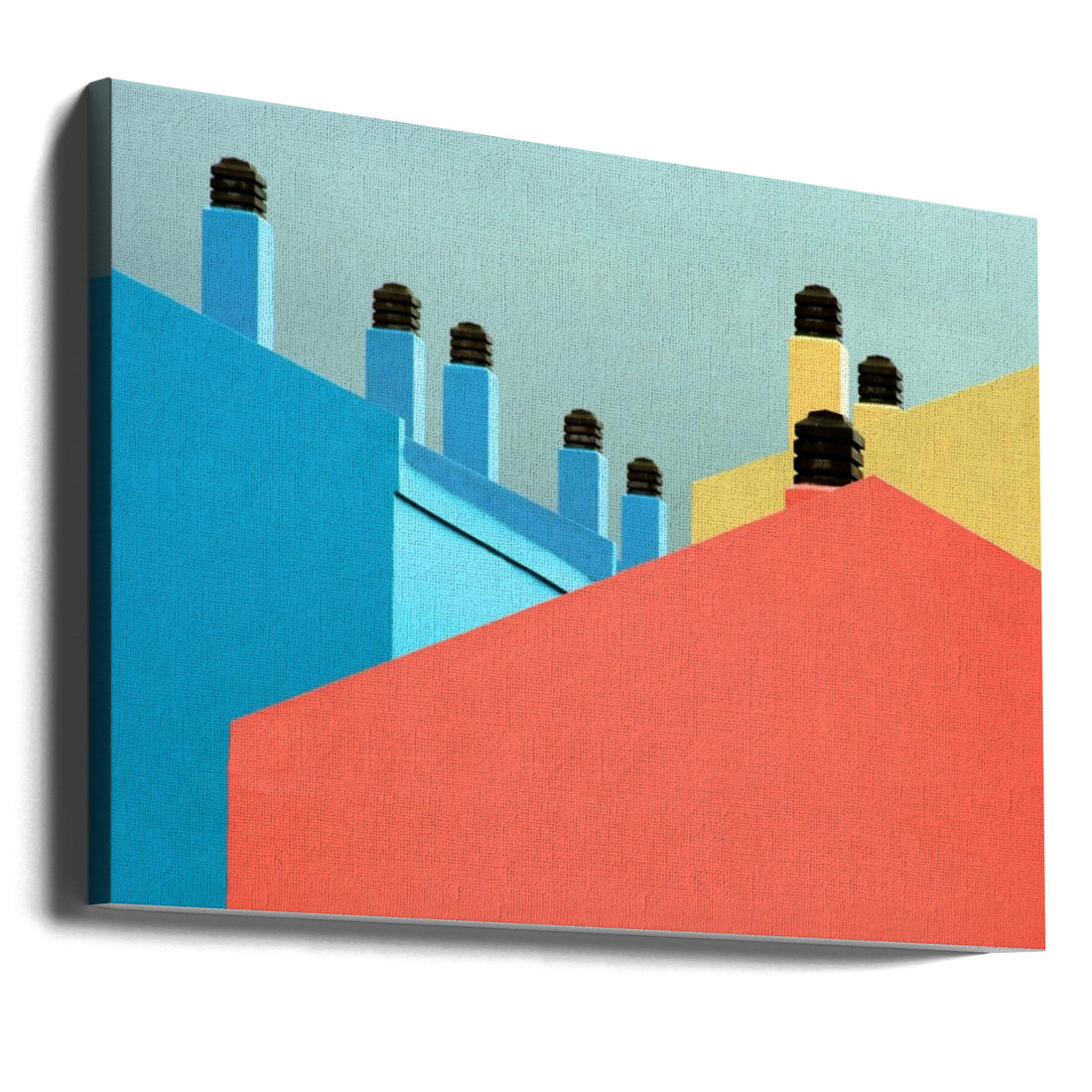 Pastel Buildings by Jure Kravanja | Urban Architecture Minimalism, Large Canvas Wall Art Print | Artsy Earth