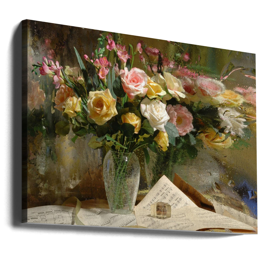 Romantic Reflection by Andrey Morozov | Floral Still Life, Large Canvas Wall Art Print | Artsy Earth