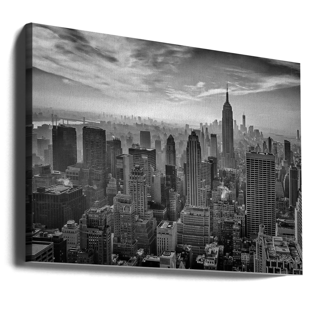 Hazy Gotham by Stefan Schilbe | Foggy Manhattan Skyline, Large Canvas Wall Art Print | Artsy Earth