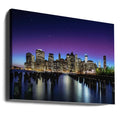 New York Skyline by Nanouk El Gamal - Wijchers | Manhattan Night Cityscape, Large Canvas Wall Art Print | Artsy Earth