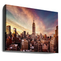 Midtown Sunset by Javier De La Torre | Empire State Cityscape, Large Canvas Wall Art Print | Artsy Earth