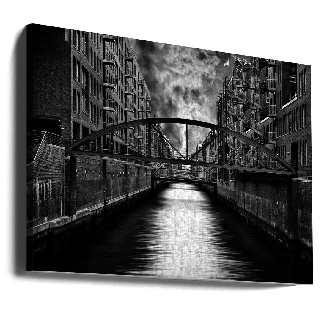 The other side of Hamburg by Stefan Eisele | Urban Architecture Perspective, Large Canvas Wall Art Print | Artsy Earth