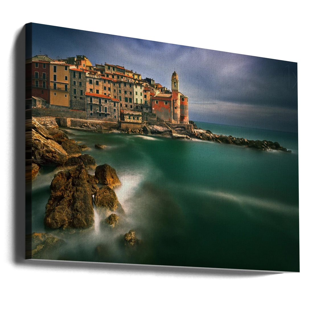 Coastal Italy Beauty by Krzysztof Browko | Medieval Coastal Village, Large Canvas Wall Art Print | Artsy Earth