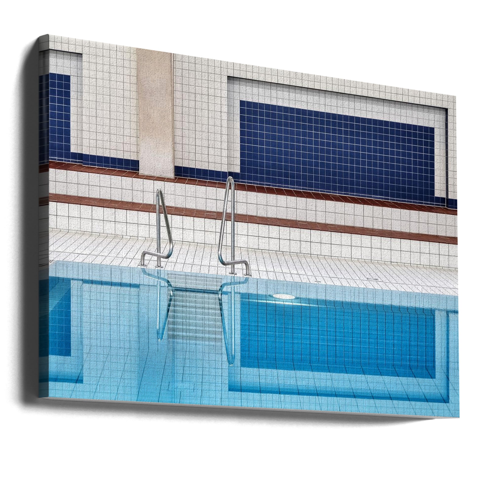 Indoor Pool Lines by Renate Reichert | Swimming Pool Architecture, Large Canvas Wall Art Print | Artsy Earth