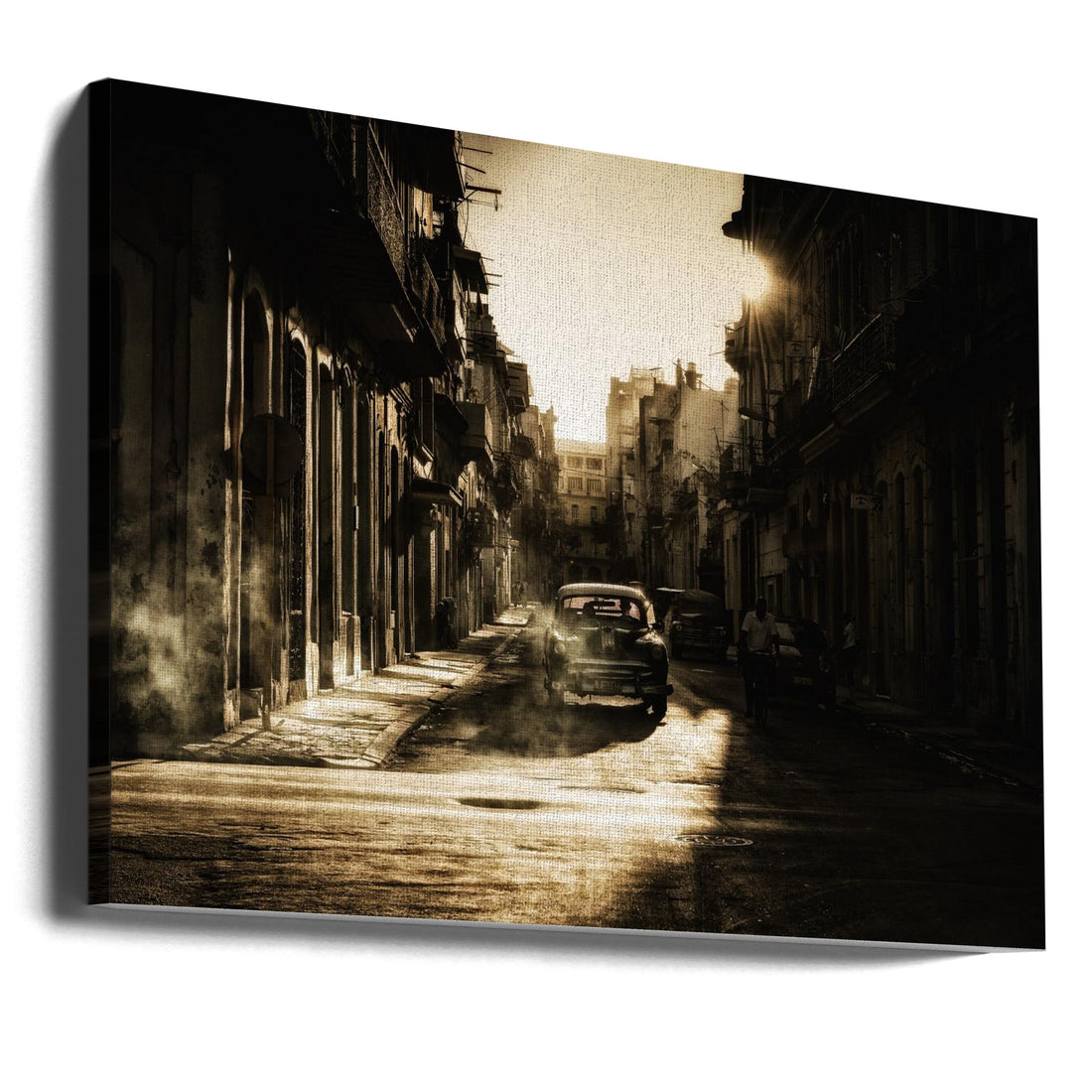 Mystic Morning in Havana by Baris Akpinar | Vintage Cuban Street, Large Canvas Wall Art Print | Artsy Earth