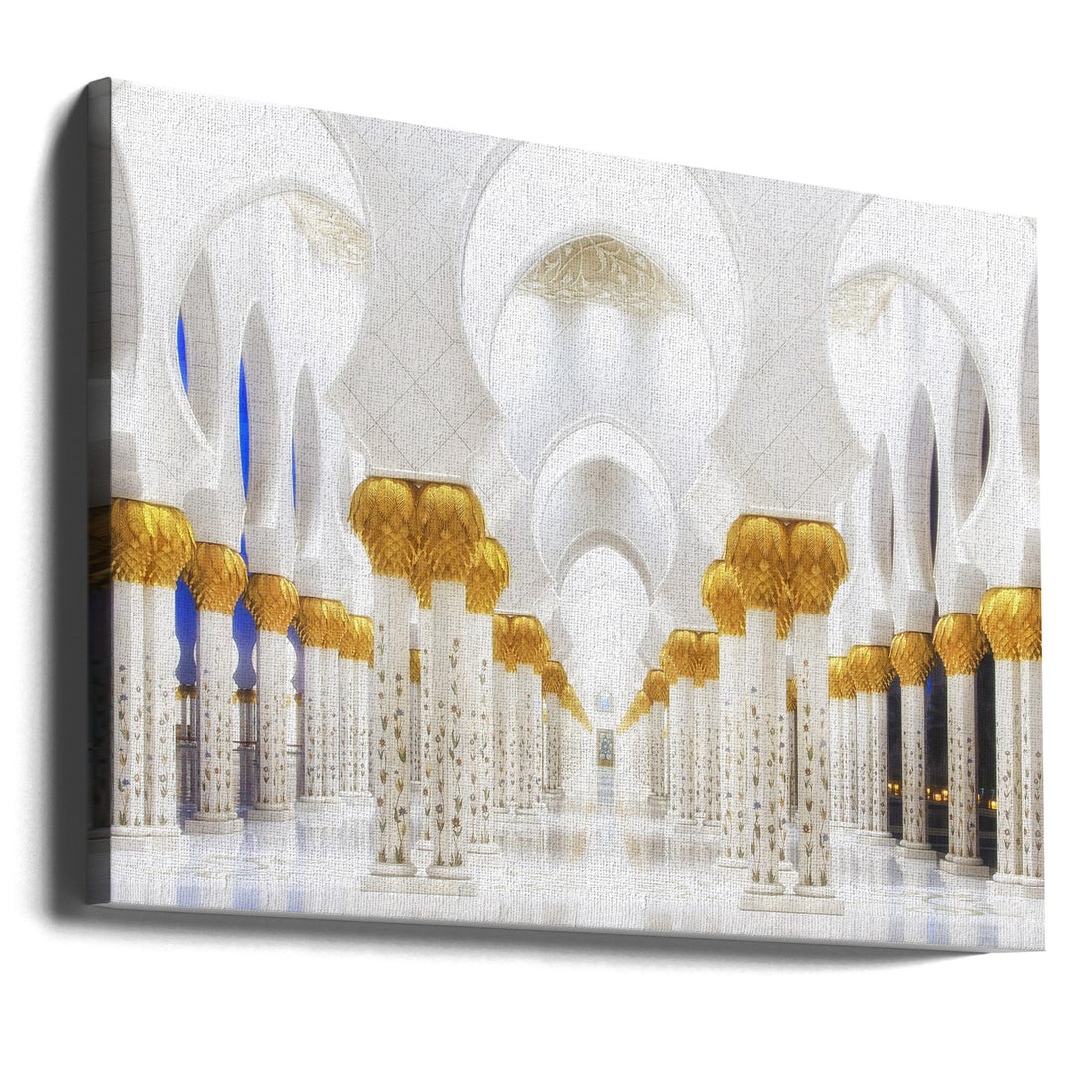 White and Gold by Mohamed Raof | Sheikh Zayed Mosque Architecture, Large Canvas Wall Art Print | Artsy Earth