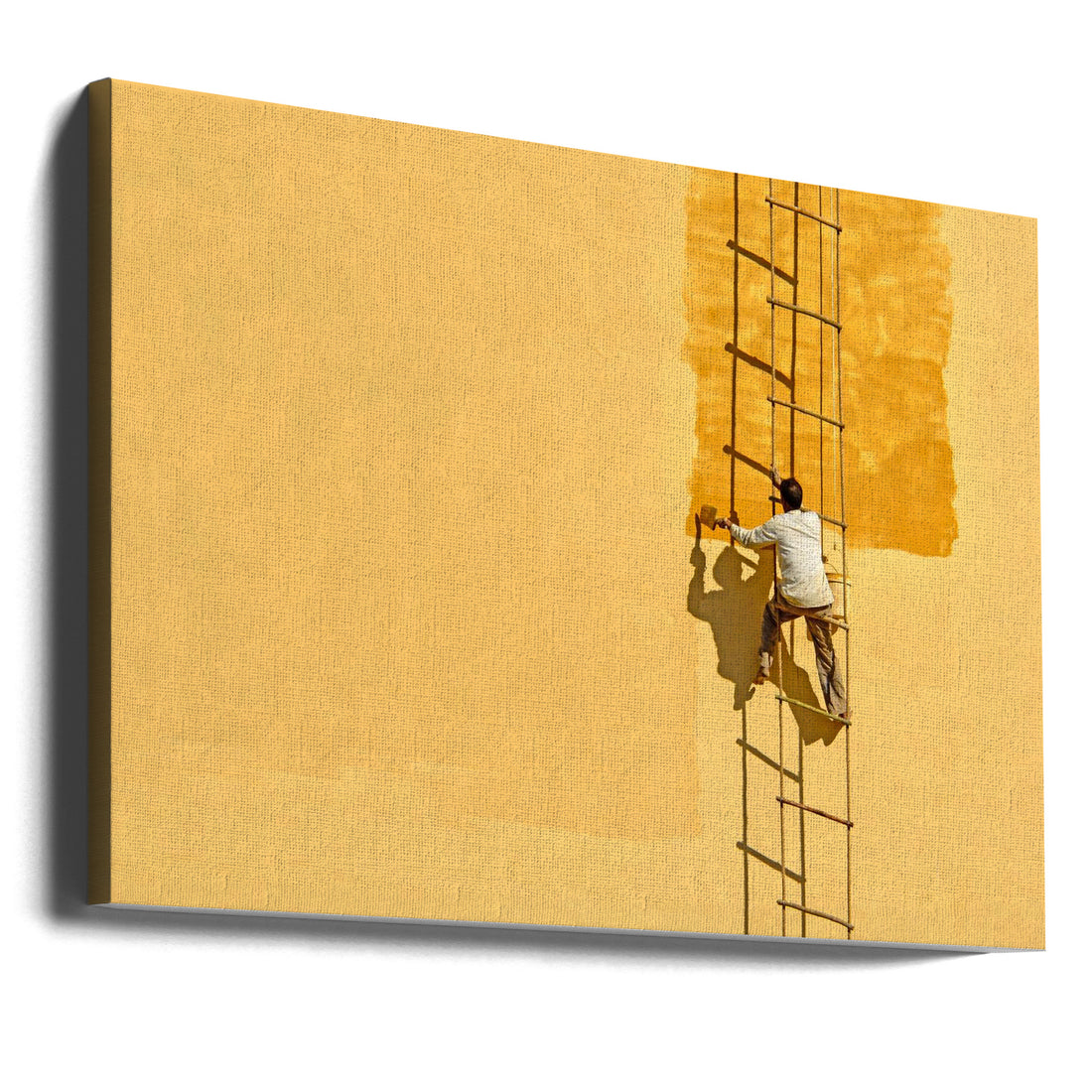 Street Painter Work by Anette Ohlendorf | Worker Painting Wall, Large Canvas Wall Art Print | Artsy Earth