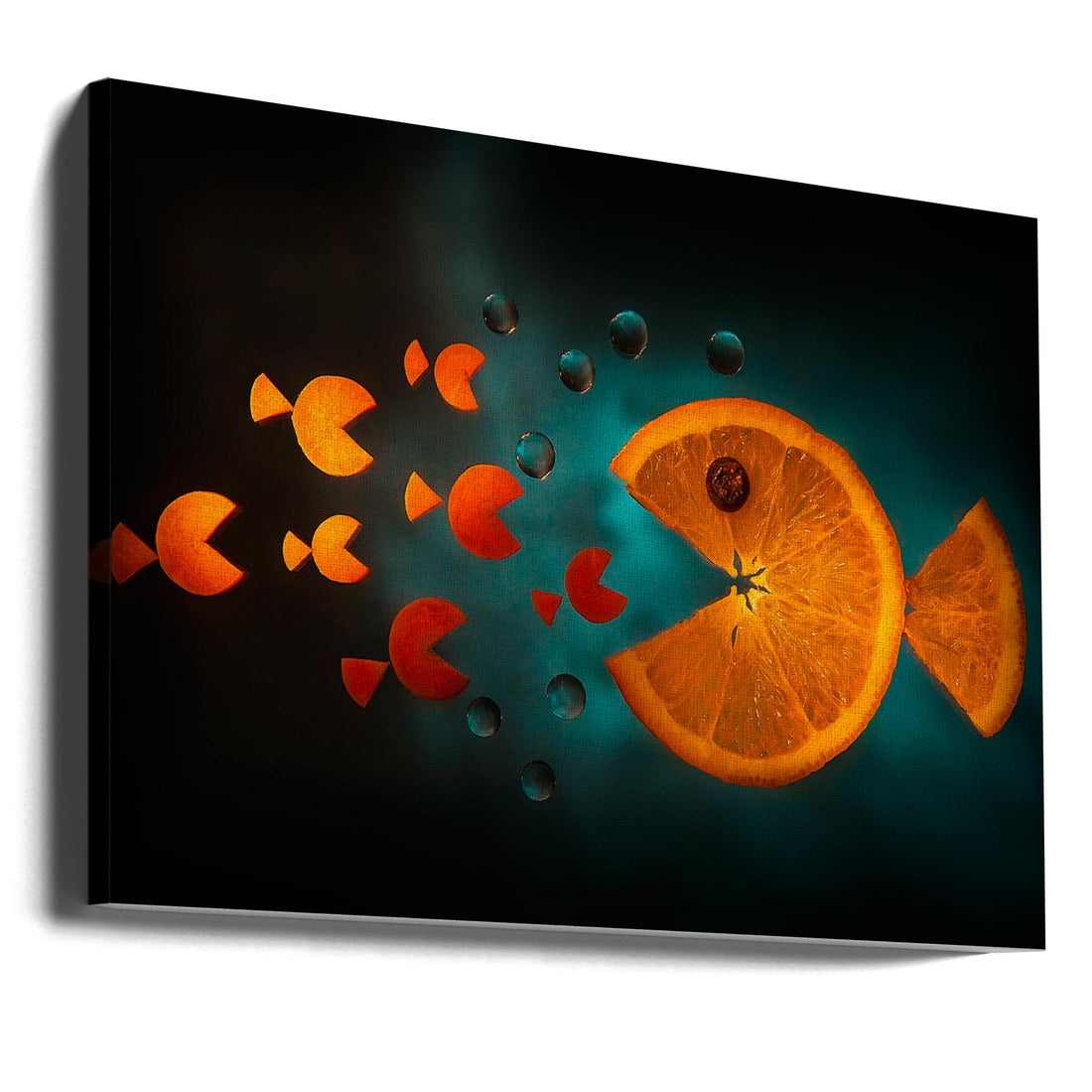 Orange Fish by Aida Ianeva | Fun Food Art, Large Canvas Wall Art Print | Artsy Earth