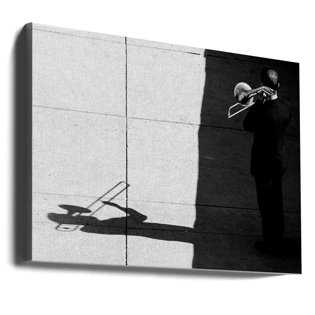 Trombone Player by Jian Wang | Street Music Performance, Large Canvas Wall Art Print | Artsy Earth