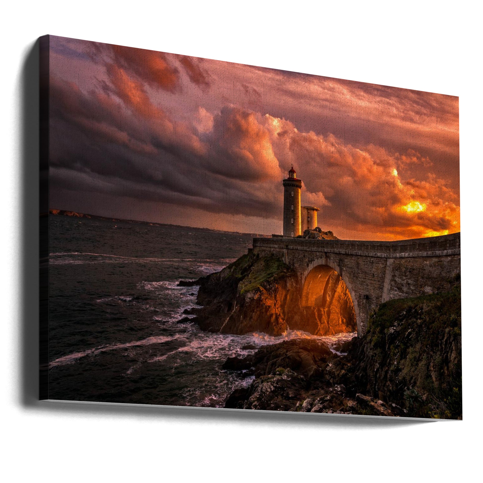 Sun is Down by Denis | Coastal Sunset Seascape, Large Canvas Wall Art Print | Artsy Earth