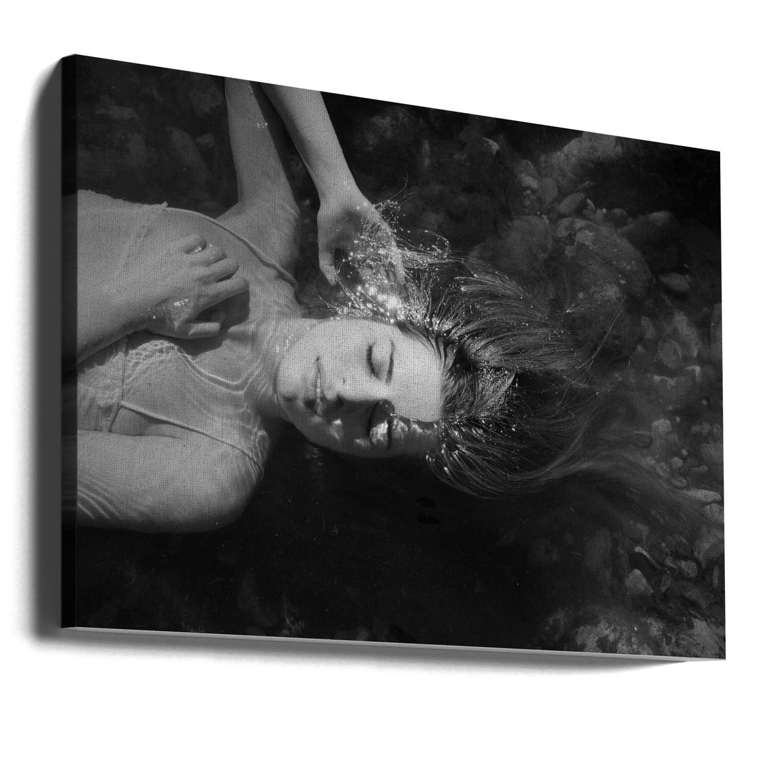 Be Water by Olga Mest | Black White Portrait, Large Canvas Wall Art Print | Artsy Earth