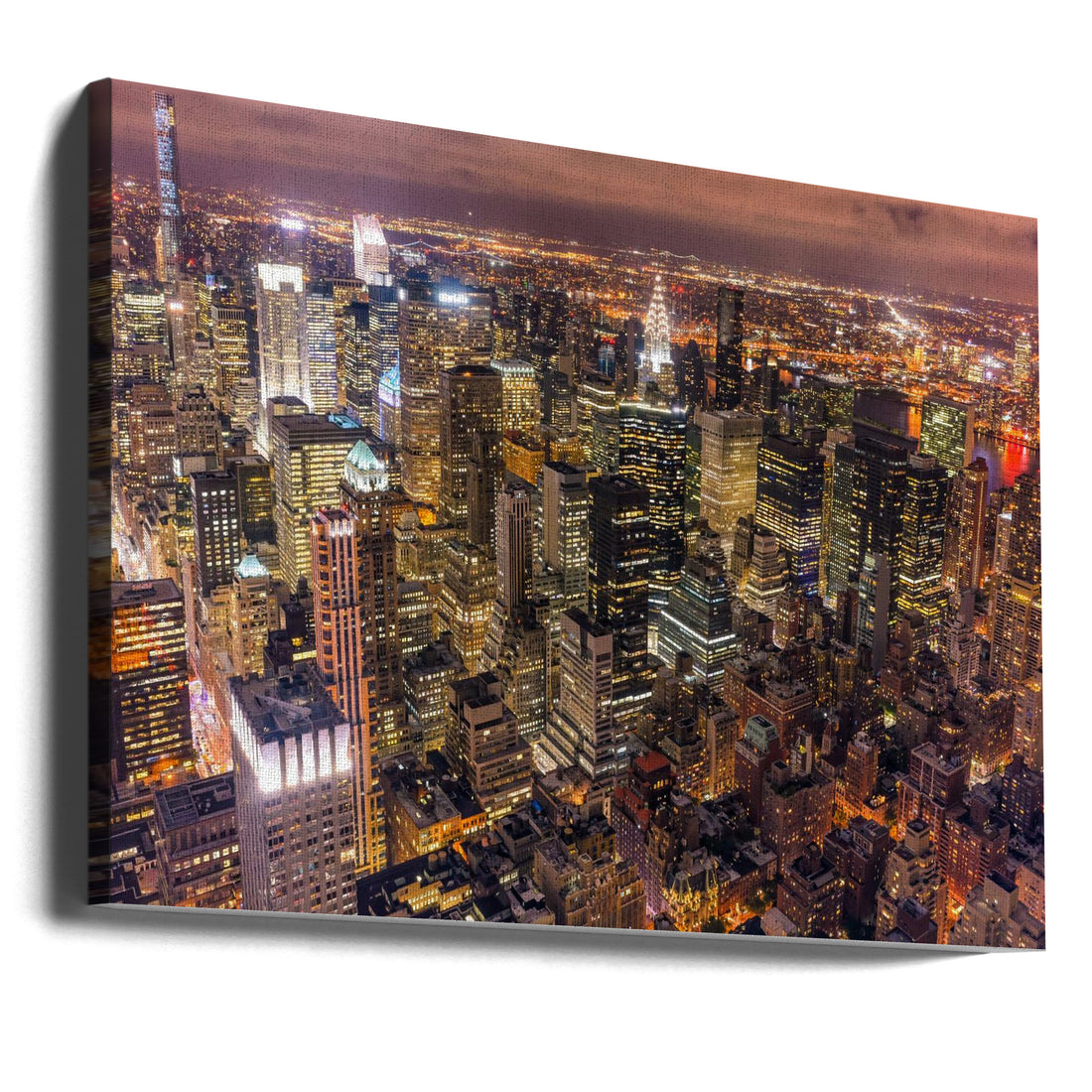 Night Life by Milton Mpounas | Manhattan Skyline Lights, Large Canvas Wall Art Print | Artsy Earth