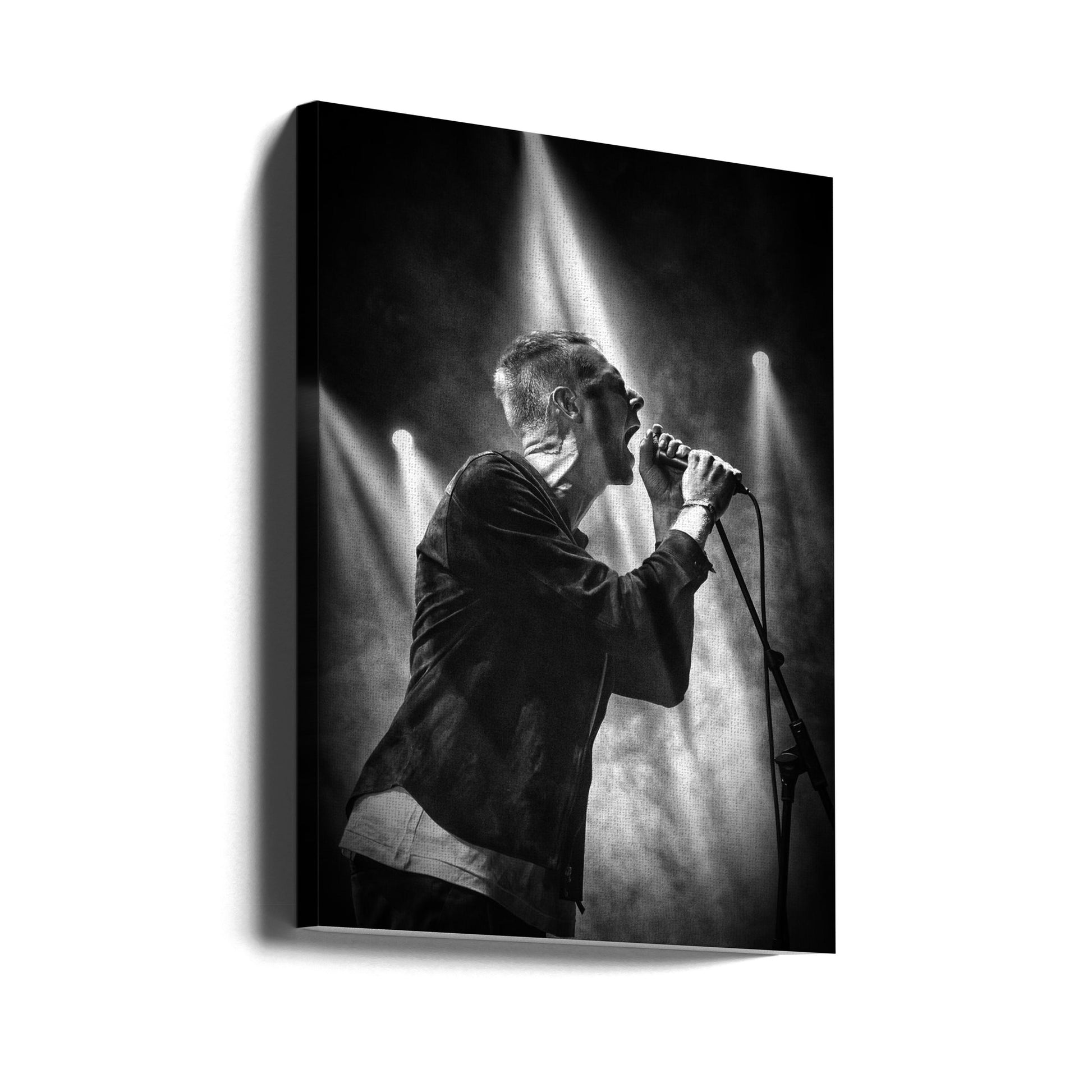 Stage Light Performance by Anders Samuelsson | Black White Concert, Large Canvas Wall Art Print | Artsy Earth