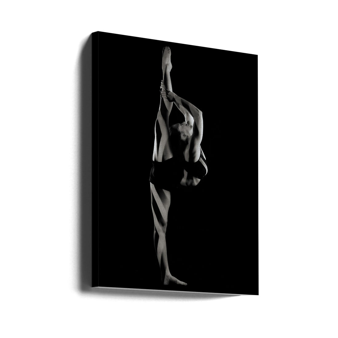 Gymnast Needle Pose by Howard Ashton-jones | Acrobatic Performance Portrait, Large Canvas Wall Art Print | Artsy Earth