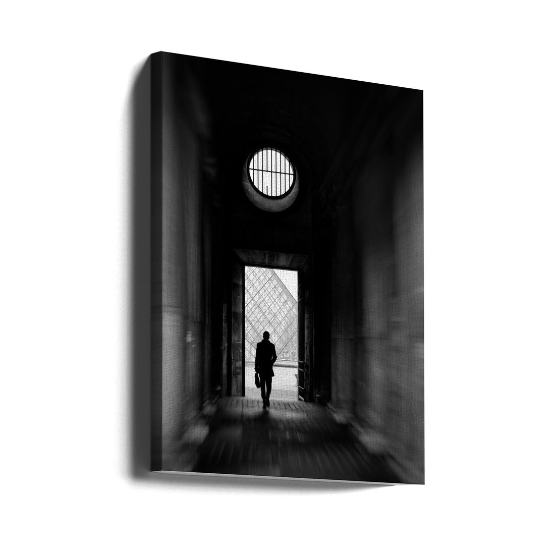 Paris Louvre Morning by Eric Drigny | Iconic Architecture Silhouette, Large Canvas Wall Art Print | Artsy Earth