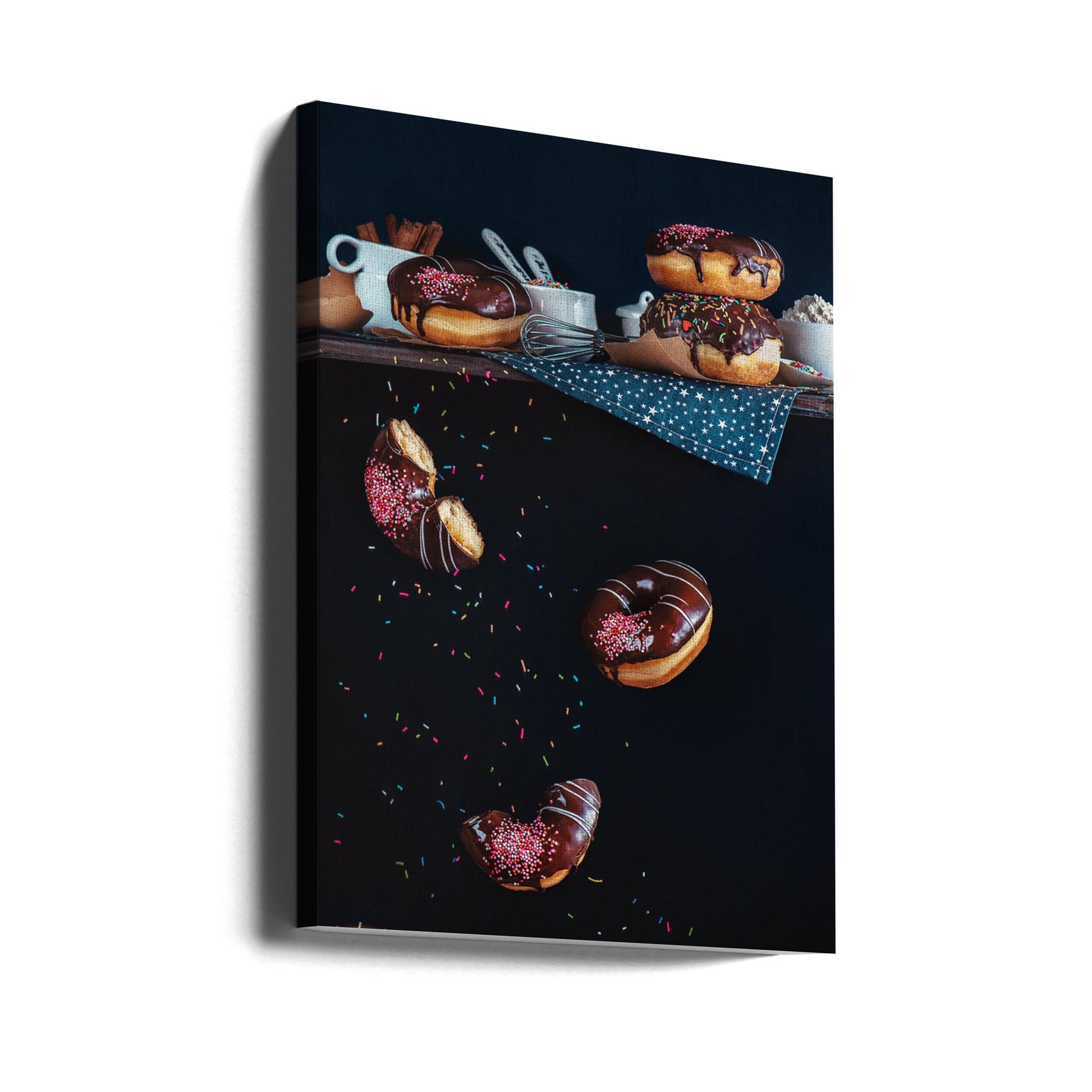 Donuts from the top shelf by Dina Belenko | Glazed Dessert Food, Large Canvas Wall Art Print | Artsy Earth