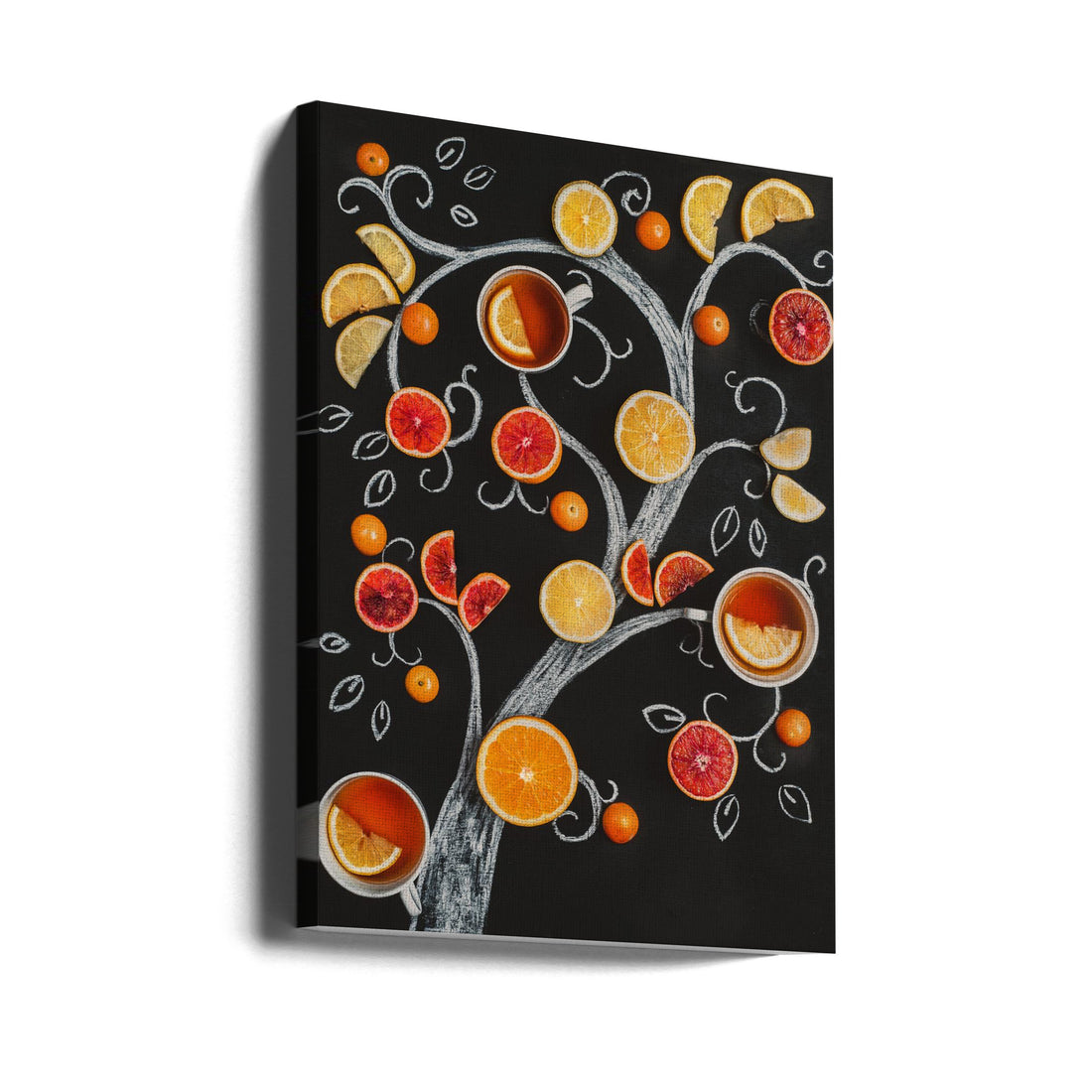 Teatime Tree by Dina Belenko | Citrus Orange Slices, Large Canvas Wall Art Print | Artsy Earth