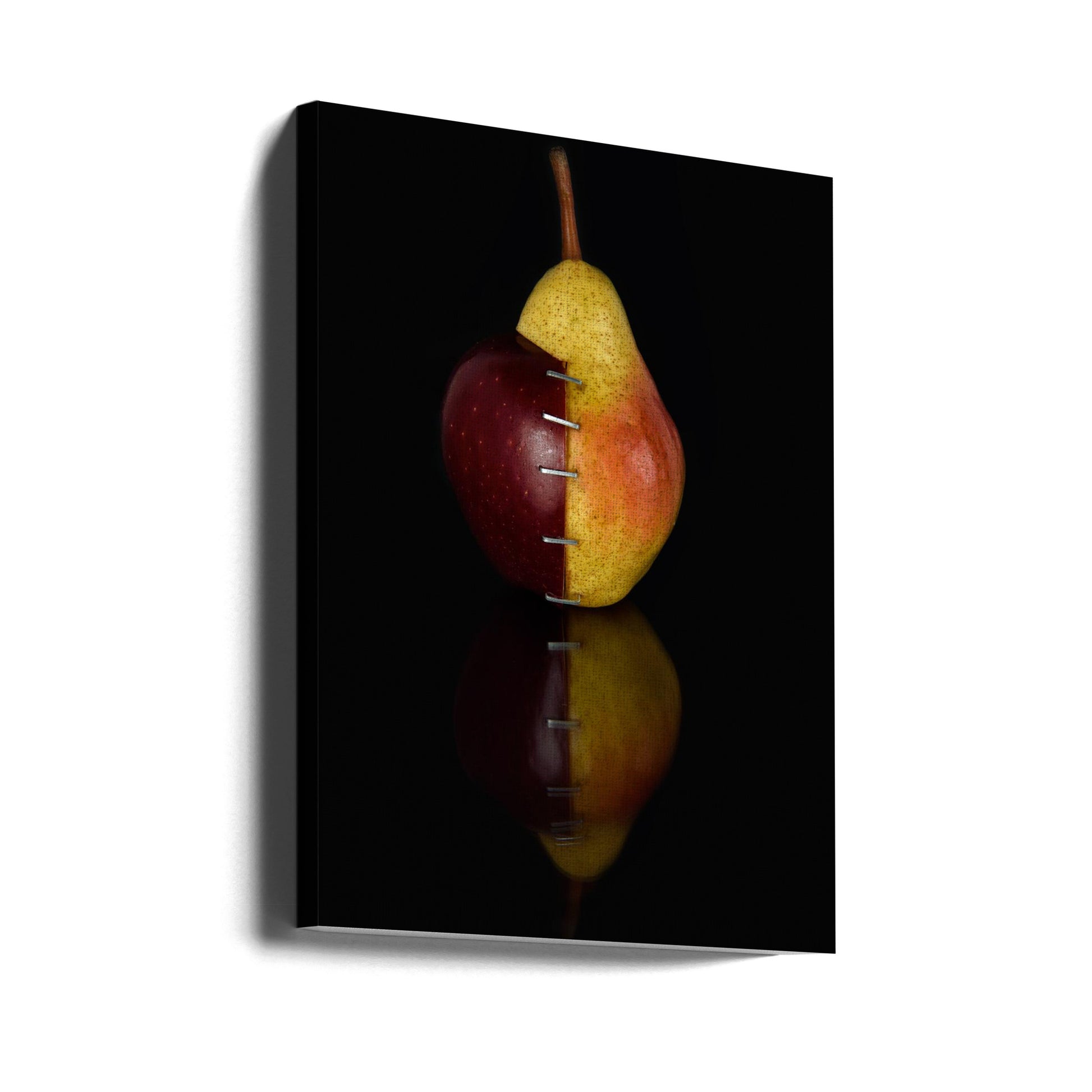 Apple Pear Still Life by Alessandro Fabiano | Dark Food Photography, Large Canvas Wall Art Print | Artsy Earth