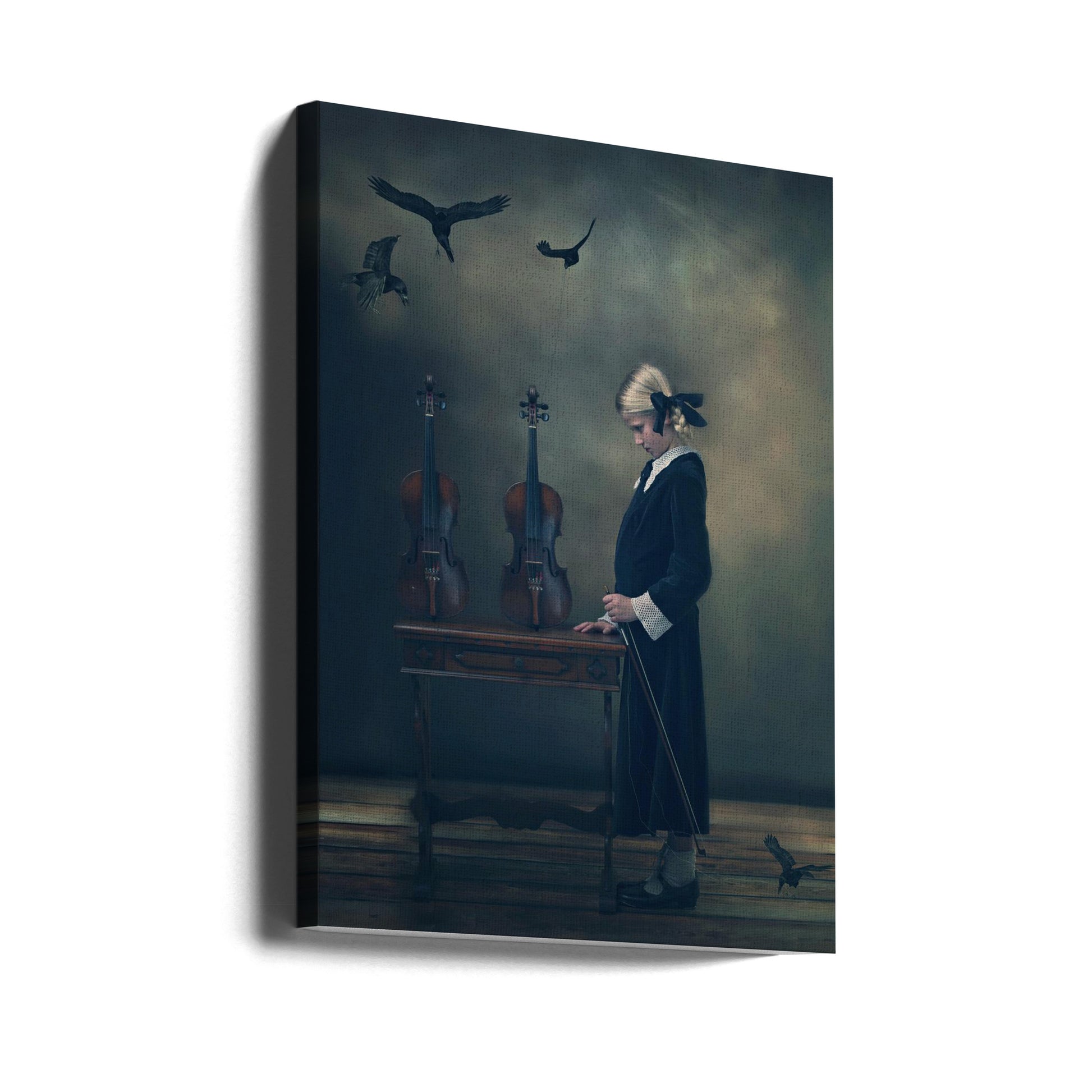 Musical Fantasy Story by Ewa Cwikla | Child Violin Fantasy, Large Canvas Wall Art Print | Artsy Earth