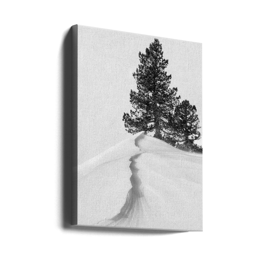 Snowy Mountain Path by Rodrigo Núñez Buj | Winter Landscape, Large Canvas Wall Art Print | Artsy Earth