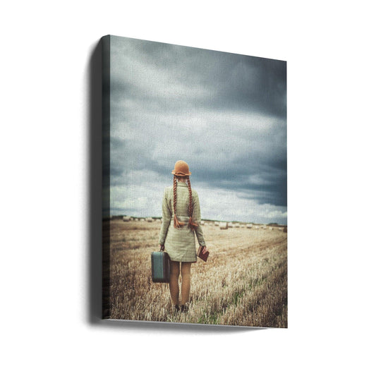 Back Home by Magdalena Russocka | Vintage Travel Portrait, Large Canvas Wall Art Print | Artsy Earth