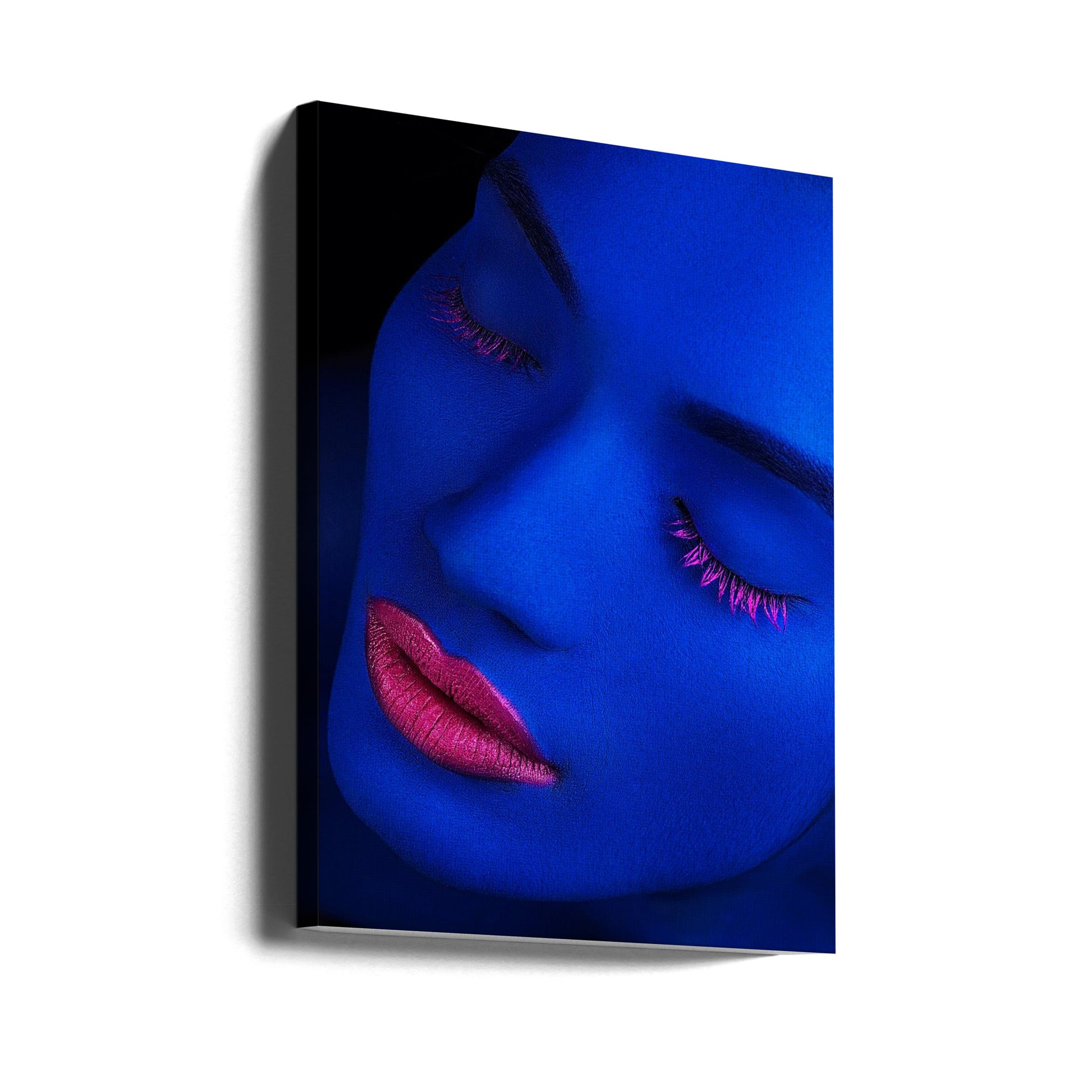 still got the blues by James Mahfuz | Painted Portrait Model, Large Canvas Wall Art Print | Artsy Earth