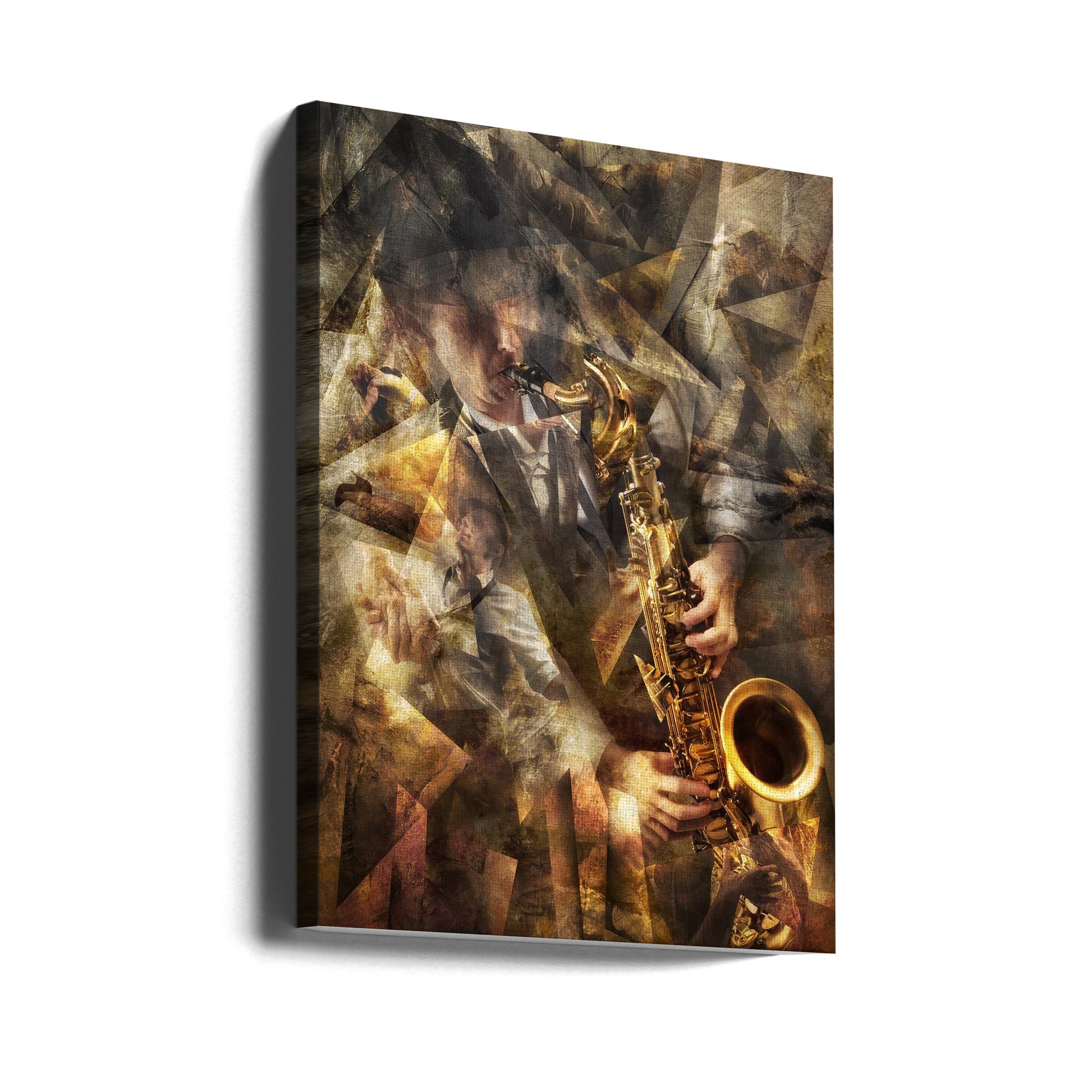 Jazz Performance by Christophe Kiciak | Live Jazz Improvisation, Large Canvas Wall Art Print | Artsy Earth